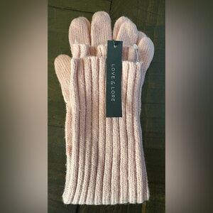 Pink Knit Gloves